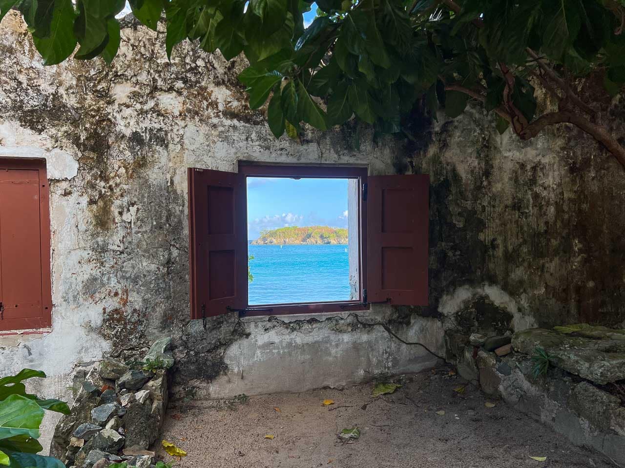 Cinnamon Bay Estate House ruins on Cinnamon Beach, Virgin Islands National Park