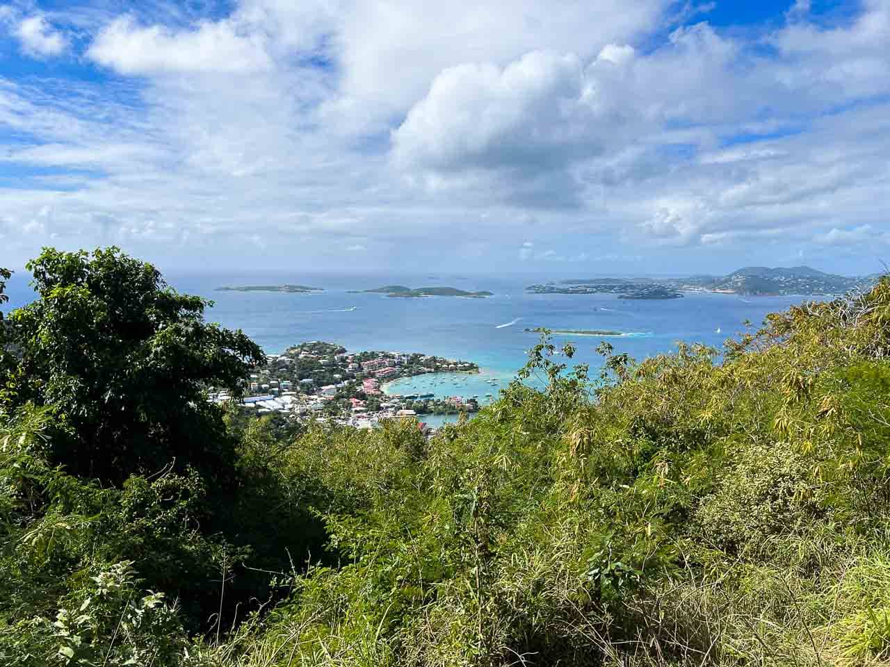 Cruz Bay seen from Caneel Hill in Virgin Islands National Park