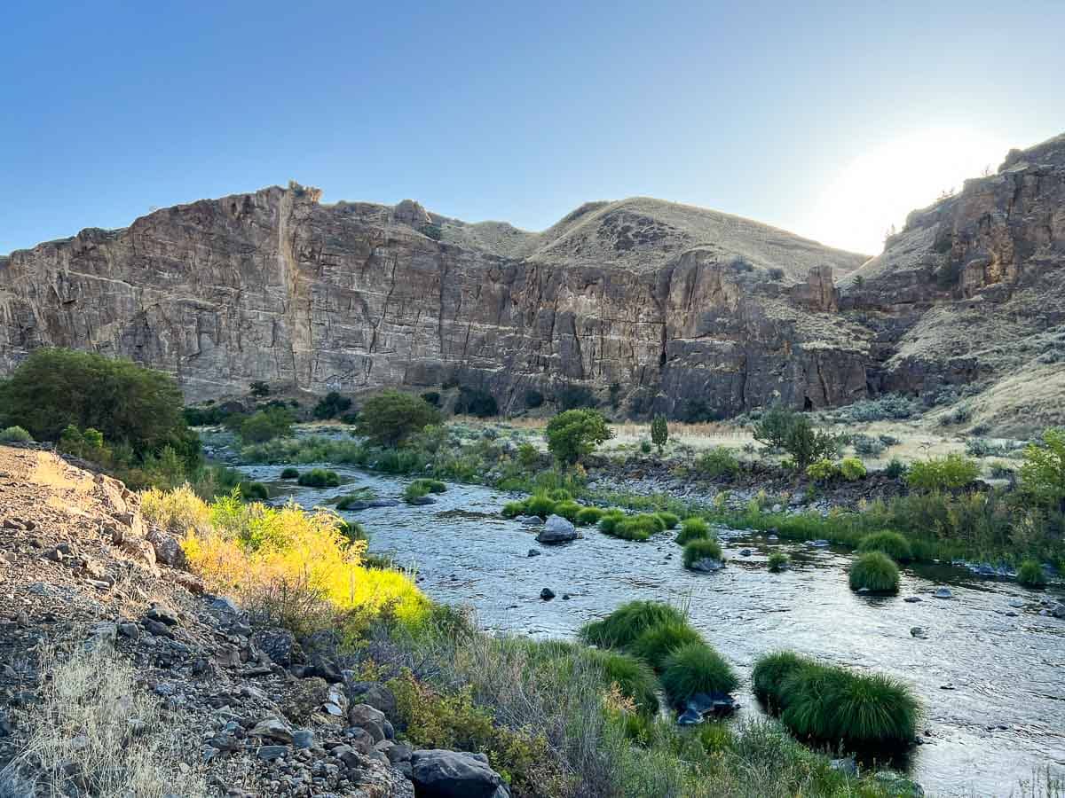 Goose Rock and the John Day River at the Sheep Rock Unit in John Day Fossil Beds National Monument