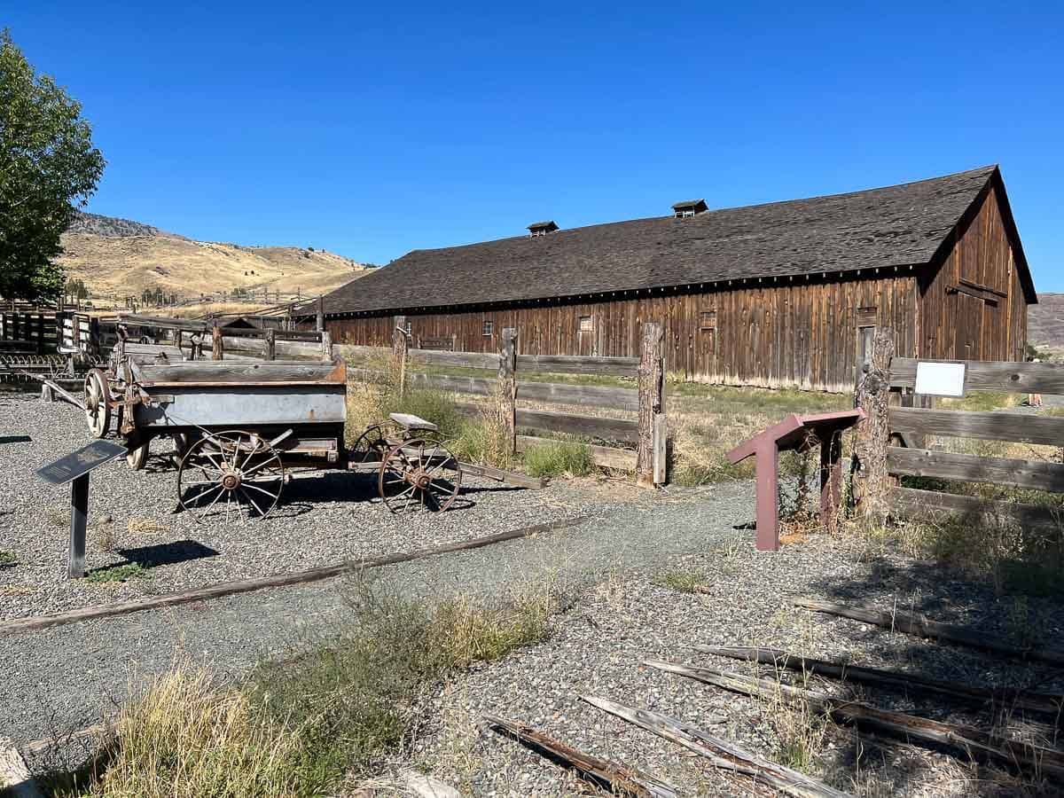 Historic Cant Ranch barn at Sheep Rock Unit in John Day Fossil Beds National Monument