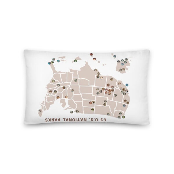 National Parks Map Pillow - Image 2
