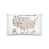 National Parks Map Pillow