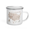National Parks Map Enamel Mug