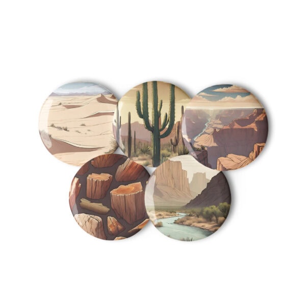Southwest National Parks Pin Buttons (Set of 5)