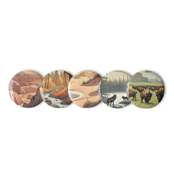 Midwest National Parks Pin Buttons (Set of 5) - Image 2