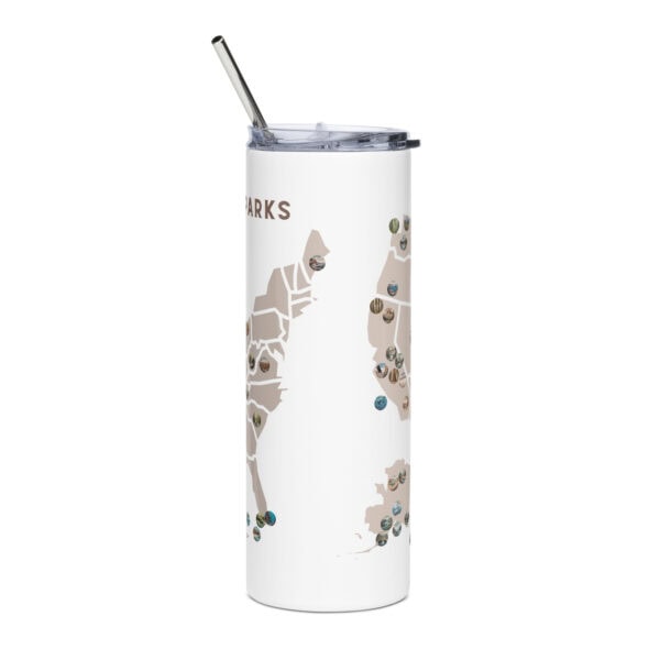 National Parks Map Stainless Steel Tumbler - Image 2