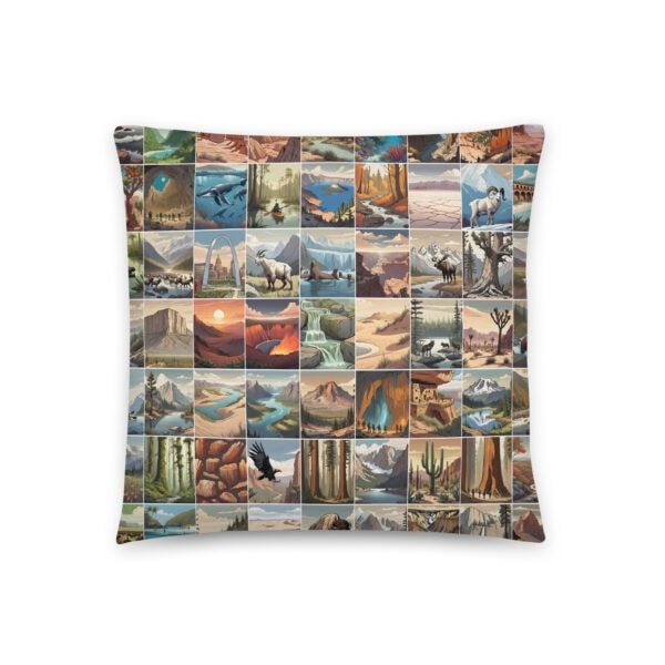 63 National Parks Pillow